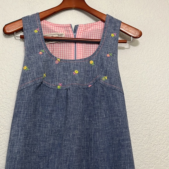 Young Edwardian Vintage Chambray Maxi Dress - Picture 7 of 17